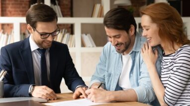 Happy young couple with an Insurance Agent - Bluefire, Best Insurance Solutions for Independent Agents